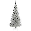 vidaXL Albero di Natale con 300 LED con supporto Argento 210 cm PET