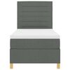 vidaXL Letto a Sorgente LED Grigio scuro 90 x 190 cm Tessuto