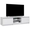 vidaXL Mobile Porta TV Bianco Lucido 140x40x35,5 cm Legno Multistrato