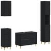 vidaXL Set di Mobili da Bagno da 4 Pezzi DELFT Nero