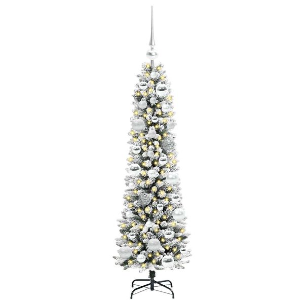 vidaXL Albero di Natale artificiale con 150 LED Bianco 120 cm