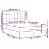 vidaXL Struttura Letto Pouf con Materassi 140x200 cm in Velluto