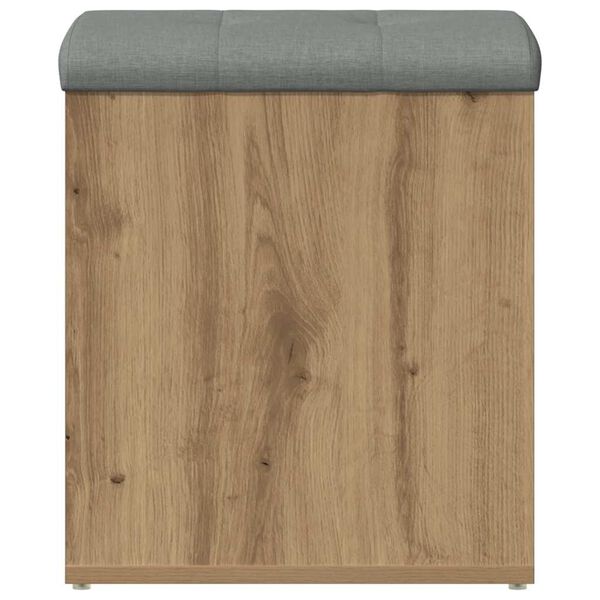 vidaXL Panca Portaoggetti Rovere Artigianale 42x42x45 cm in Truciolato