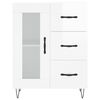 vidaXL Credenza Bianco Lucido 69,5x34x180 cm in Legno Multistrato