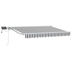 vidaXL Cornice per Tenda Manuale con LED Antracite e Bianco 2,5 x 2 m