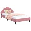vidaXL Struttura letto bambini con testata Rosa 90 x 200 cm Velluto