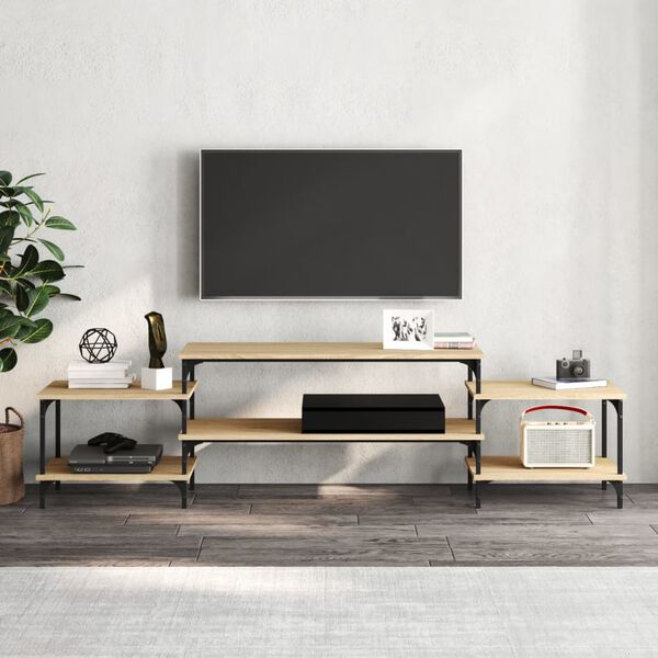 vidaXL Mobile Porta TV Rovere Sonoma 197x35x52 cm in Legno Multistrato