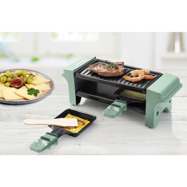 Bestron Piastra per Raclette AGR102G 350 W Nera e Verde