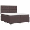 vidaXL Letto box spring con materasso Marrone Scuro 160 x 200 cm