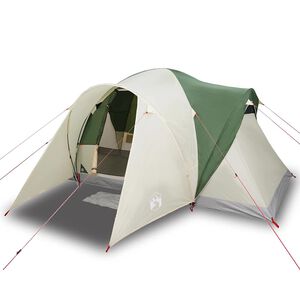 vidaXL Tenda da Campeggio a Cupola per 6 Persone Verde Impermeabile