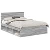 vidaXL Struttura del letto con testiera Grigio Sonoma 150 x 200 cm