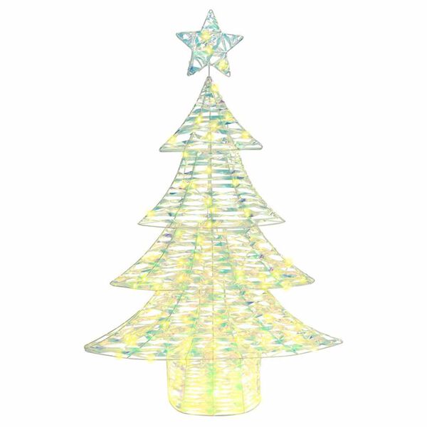 vidaXL Albero di Natale con 120 LED Bianco caldo 120,5 cm PET