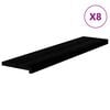 vidaXL Gradini 8 pz Marrone-nero 110x30x2 cm Legno Massello Rovere