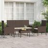 vidaXL Set Mobili da Giardino 4 pz con Cuscini in Polyrattan Marrone