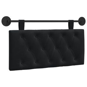 vidaXL Testiera sospesa Con luce LED Nero Velluto