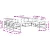 vidaXL Set di divani da esterno con cuscino 9 pcs Naturale e Crema
