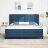 vidaXL Letto a molle con materasso Blu 200 x 200 cm Tessuto