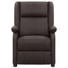vidaXL Poltrona Reclinabile Marrone in Vera Pelle