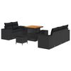 vidaXL Set Divano da Giardino 8 pcs Nero Rattan in Polipropilene