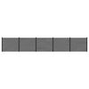 vidaXL Pannello di Recinzione 5 pz 852 x 146 cm WPC e Alluminio Grigio