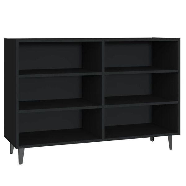 vidaXL Credenza Nera 103,5x35x70 cm in Legno Multistrato