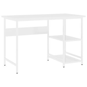 vidaXL Scrivania per Computer Bianca 105x50x72 cm in MDF e Metallo