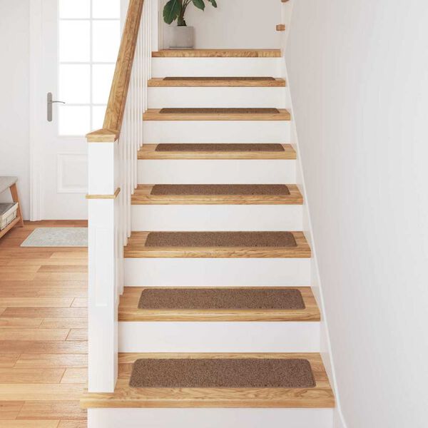 vidaXL Tappetini Antiscivolo per Scale 15 pcs Giallo 75 x 20 cm PP