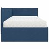 vidaXL Struttura Letto Angolare con Materasso 2 pcs Blu Velluto