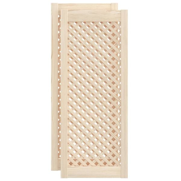 vidaXL Ante con Design a Reticolo 2 pz 39,5x99 cm in Legno di Pino