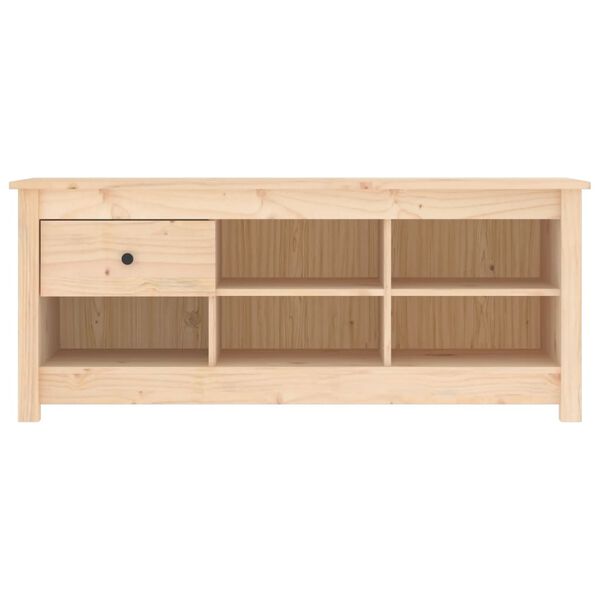 vidaXL Scarpiera 110x38x45,5 cm in Legno Massello di Pino