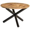 vidaXL Tavolo da Pranzo &Oslash;110x75 cm in Legno Grezzo Massello di Mango