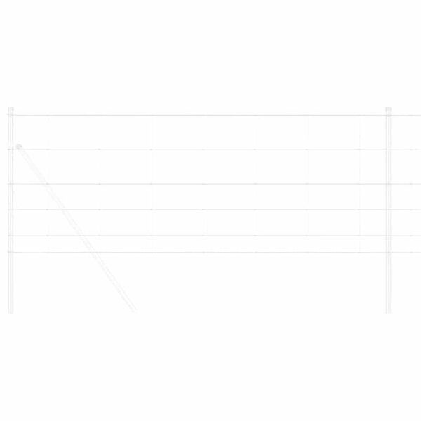 vidaXL Recinzione da campo Argento 25 x 0.8 m Acciaio zincato