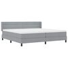 vidaXL Letto a molle Grigio chiaro 200 x 200 cm Poliestere