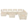 vidaXL Set Divani da Giardino su Pallet 9 pz in Legno Abete Impregnato