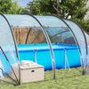 vidaXL Tenda da piscina a cupola Trasparente 640 x 432 x 205 cm PVC