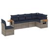 vidaXL Set Divani da Giardino 6 pz con Cuscini Grigio in Polyrattan