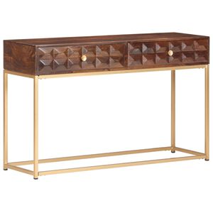 vidaXL Consolle 122x36x75 cm in Legno Massello di Mango