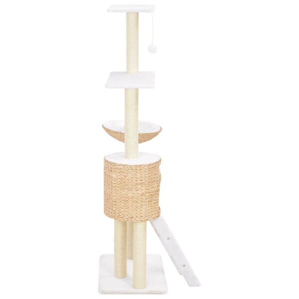vidaXL Albero per Gatti con Tiragraffi in Sisal Seagrass