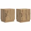 vidaXL Comodino 2 pz Rovere Artigianale 43 x 34,5 x 47 cm