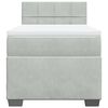 vidaXL Giroletto a Molle con Materasso Grigio Chiaro 90x200 cm Velluto