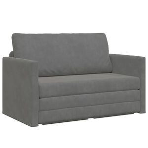 vidaXL Divano letto Grigio scuro 124 x 71 x 78 cm Velluto
