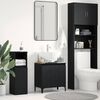 vidaXL Armadio per Lavabo da Bagno Rovere Nero 58 x 33 x 60 cm