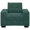 vidaXL Divano Sedia Verde Scuro 100x78x80 cm Velluto