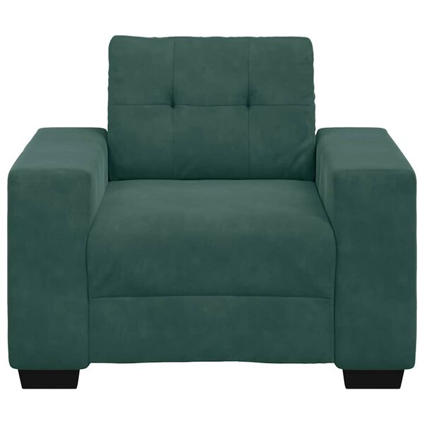 vidaXL Divano Sedia Verde Scuro 100x78x80 cm Velluto