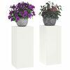 vidaXL Supporto per piante 2 pcs Bianco 24 x 24 x 55 cm Acciaio