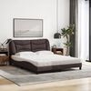 vidaXL Letto con Materasso Hvar Marrone Scuro 160x200cm Tessuto
