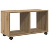 vidaXL Mobiletto con Ruote Rovere Artigianale 72x33x42,5 cm Truciolato