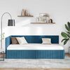 vidaXL Cornice del letto ad angolo Blu 100 cm x 200 cm Velluto