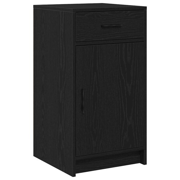 vidaXL Credenza Rovere Nero 40 x 40.5 x 75 cm Legno multistrato