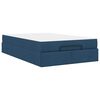 vidaXL Struttura letto con materasso con materasso 2 pcs Blu Tessuto
